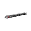 LANBERG PDU-07E-0200-IEC-BK PDU 1U 10A 7 prese francesi 2m nero