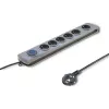 Protezione da sovratensione Qoltec 50166 grigio 6 prese AC 230V 3m