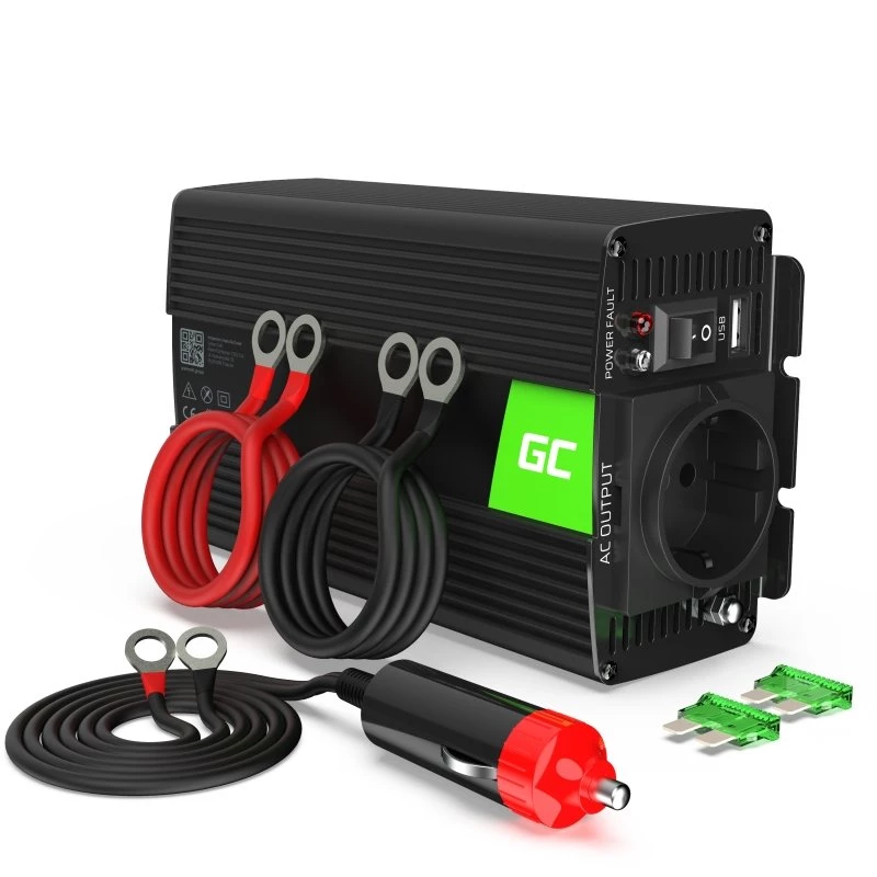 Adattatore di corrente inverter Green Cell INV17 auto 500W nero