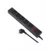 Prolunga elettrica Maclean MCE219 1,5 m 5 prese AC per interni nero