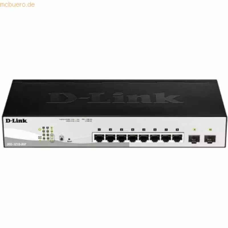 Switch D-Link DGS-1210-08P/E Managed L2 Gigabit Ethernet (10/100/1000) Power over Ethernet (PoE) nero
