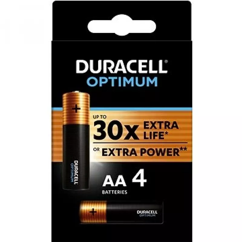 Duracell Optimum AA LR6 batterie blister 4 pezzi