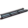 Alantec PK013 patch panel 19" 1U, 24x RJ-45, Cat5e UTP, LSA, con ripiano, nero