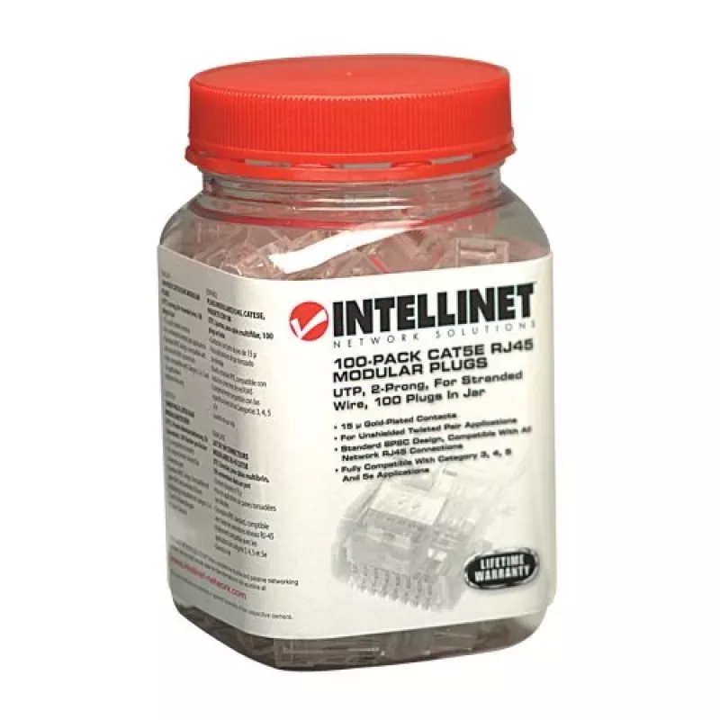 Intellinet 502375 connettore per fili RJ-45 trasparente
