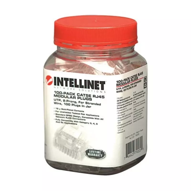 Intellinet 502375 connettore per fili RJ-45 trasparente