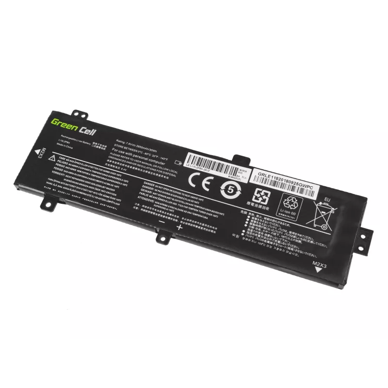 Batteria Green Cell LE118 per Lenovo Ideapad 310-15 (7,6 V, 3500 mAh, 4 celle, LiPo, nero)