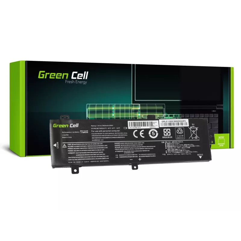 Batteria Green Cell LE118 per Lenovo Ideapad 310-15 (7,6 V, 3500 mAh, 4 celle, LiPo, nero)