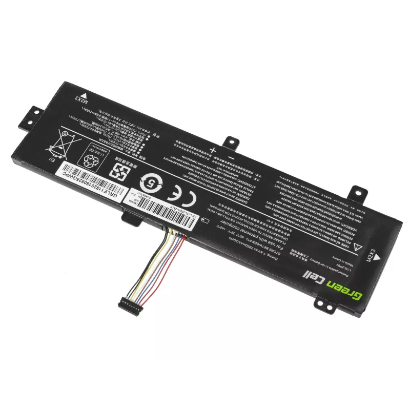 Batteria Green Cell LE118 per Lenovo Ideapad 310-15 (7,6 V, 3500 mAh, 4 celle, LiPo, nero)