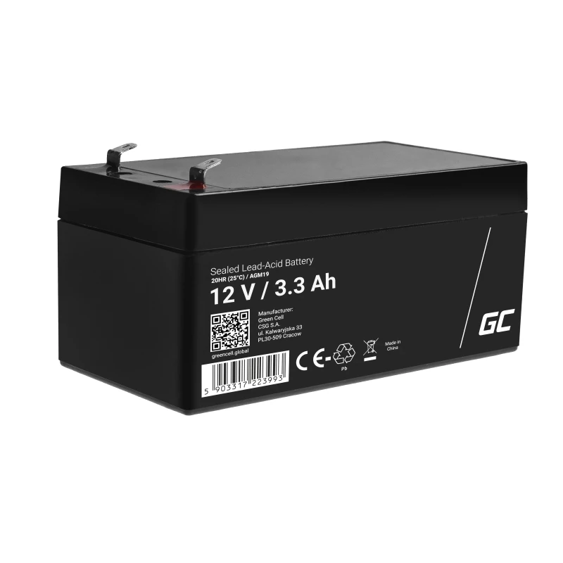Batteria per UPS Green Cell AGM19 piombo-AGM 12 V 3,3 Ah