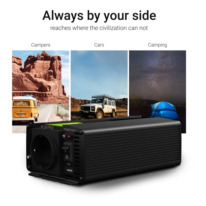 INV18 - universale - auto - 24 V - 1000 W - 230 V - DC-AC