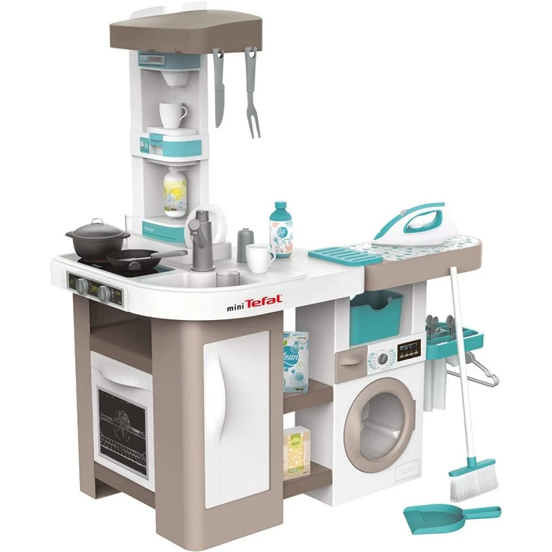 Smoby 311050 cucina giocattolo con area lavanderia e accessori
