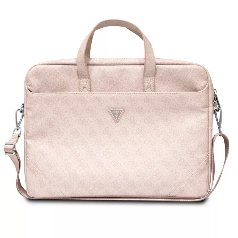 Guess 4G Triangle Logo borsa per laptop 16 rosa pink Saffiano - GUCB15P4TP