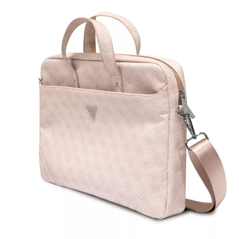 Guess 4G Triangle Logo borsa per laptop 16 rosa pink Saffiano - GUCB15P4TP
