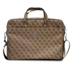 Borsa per laptop GUESS GUCB15P4TW 16 pollici marrone Saffiano con logo triangolo 4G