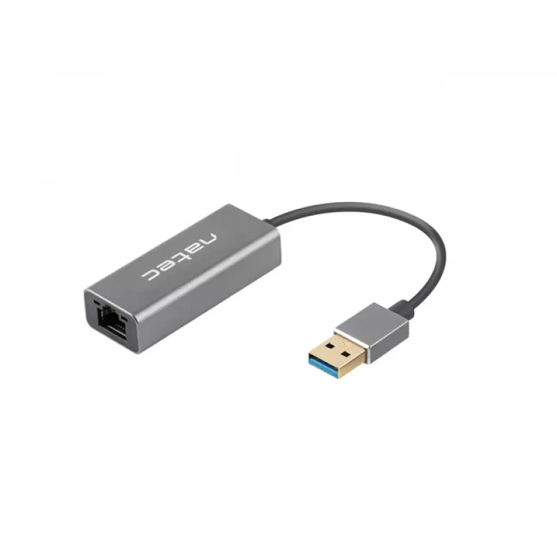Natec Cricket NNC-1924 adattatore Ethernet da USB 3.0 Type-A a RJ45, 1000 Mbit/s, cavo da 15 cm, nero