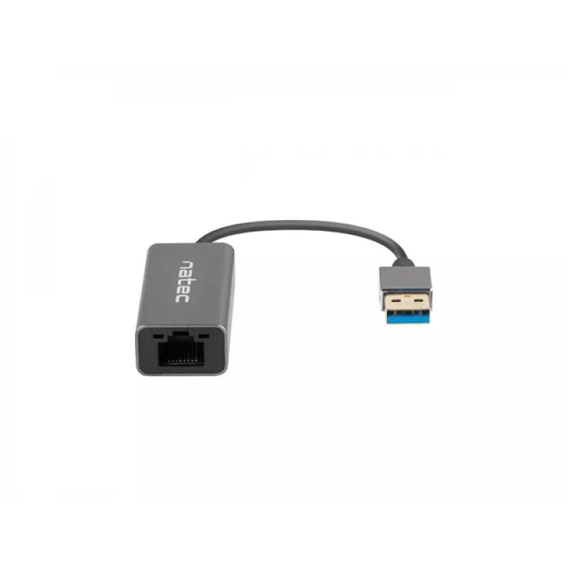Natec Cricket NNC-1924 adattatore Ethernet da USB 3.0 Type-A a RJ45, 1000 Mbit/s, cavo da 15 cm, nero