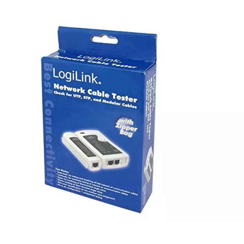 Tester per cavi, LogiLink WZ0010, dispositivo di verifica cavi di rete