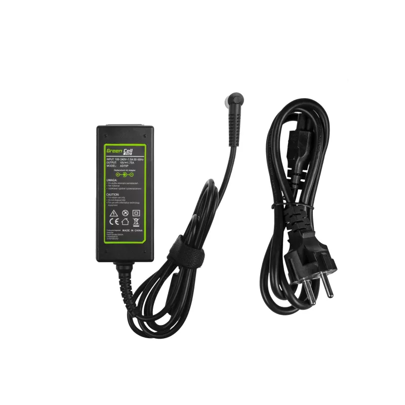 Alimentatore Green Cell AD70P per laptop ASUS, 33W, 19V 1,75A, da interno, nero