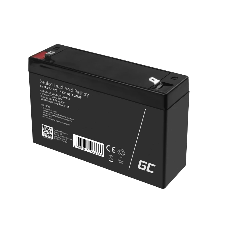 Batteria industriale Green Cell AGM39 7200 mAh 6 V