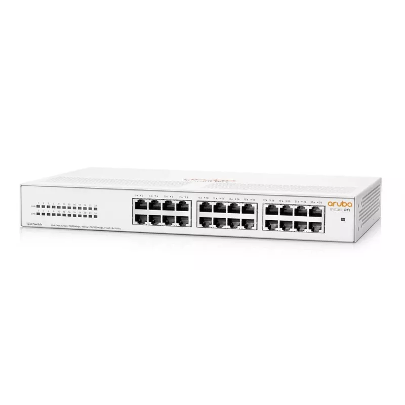 HPE Aruba Networking Aruba Instant On 1430 24G unmanaged L2 Gigabit Ethernet (10/100/1000) 1U bianco