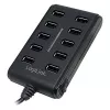 Logilink UA0125 Hub USB 10 porte USB2.0 con alimentatore 3.5A, | Logilink