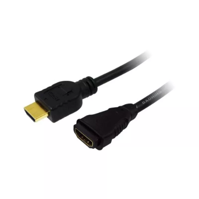 LogiLink CH0057 cavo prolunga HDMI High Speed con Ethernet, HDMI 1.4, A maschio – A femmina, 4K/30, contatti dorati, 3 m, nero