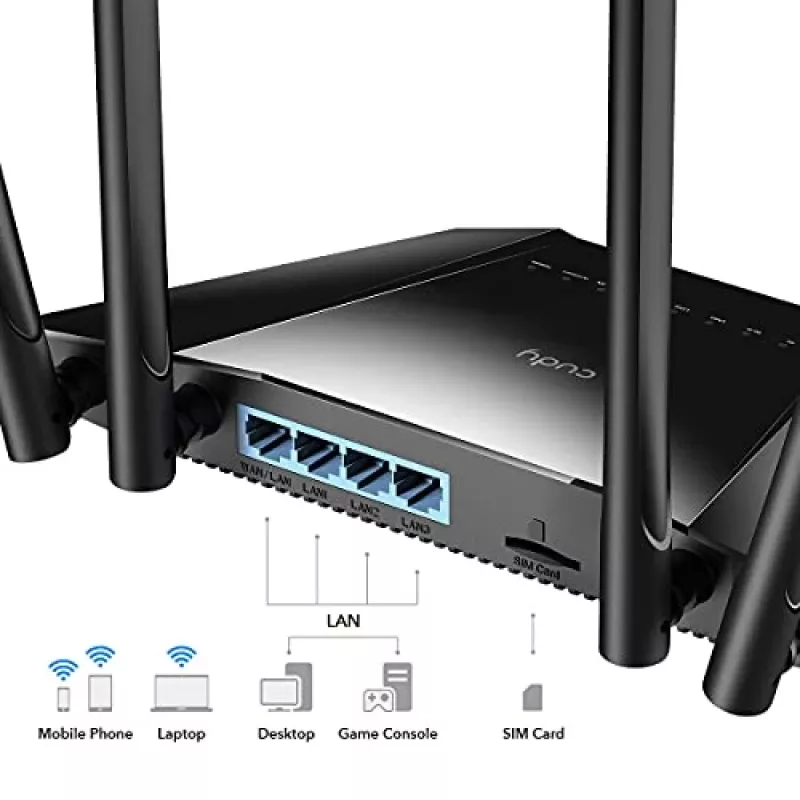 Cudy LT400 router wireless Fast Ethernet Single-band (2.4 GHz) 4G nero