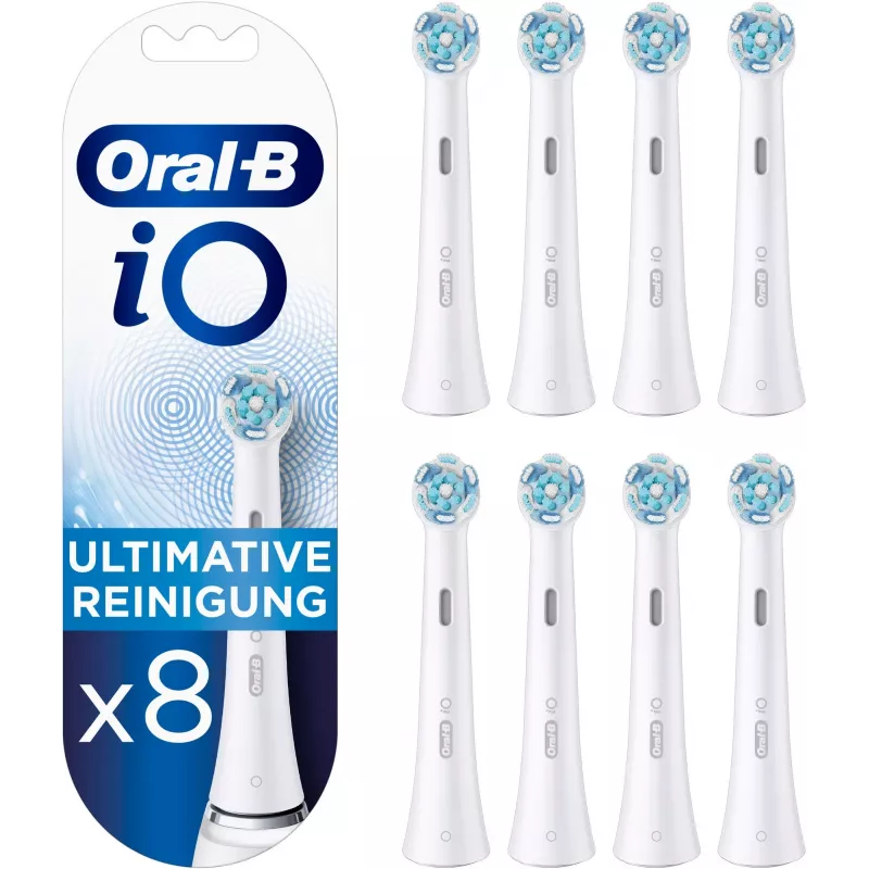 Testina spazzolino Oral-B iO Ultimate Clean, confezione da 8 testine di ricambio