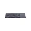 Tracer EXpert RF è una tastiera wireless ergonomica a grandezza naturale con layout QWERTY, tasti a membrana e un design sottile nero-grigio. Progettata per l'uso domestico e in ufficio, combina un touchpad integrato e tasti multimediali con una connessione wireless a 2,4 GHz per offrire una soluzione di input compatta per TV, console, notebook e PC classici.