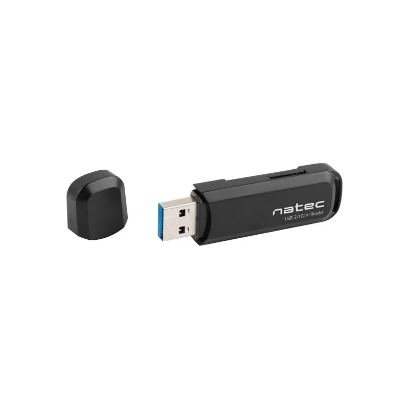 Lettore di schede NATEC Scarab 2 USB 3.2 Gen 1 Type-A — supporto MicroSD/SD, 5000 Mbit/s, nero