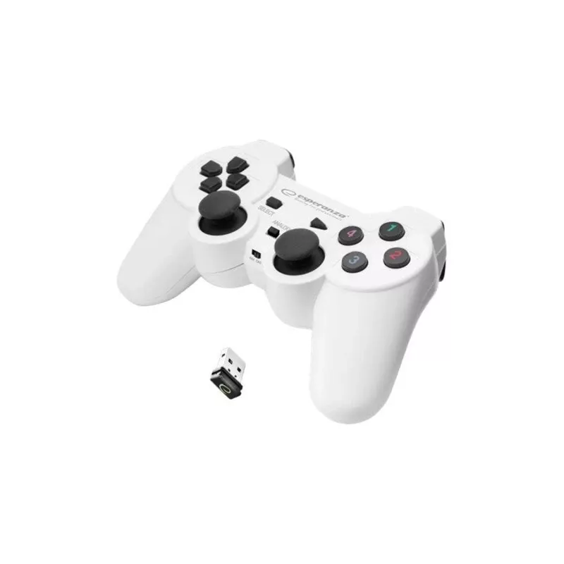 Esperanza EGG108W controller gaming nero, bianco RF gamepad analogico / digitale PC, PlayStation 3