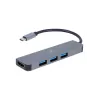 Dock per laptop USB-C GEMBIRD A-CM-COMBO2-01 — USB 3.2 Gen 1 Type-C, 3× USB-A, 1× HDMI, grigio