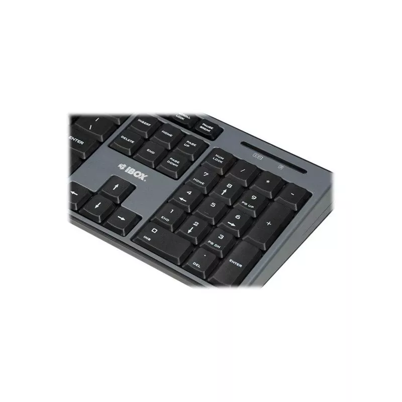 IBOX Desktop Kit Pro set tastiera e mouse wireless, QWERTY full-size 104 tasti, 2,4 GHz, 1200 DPI, nero
