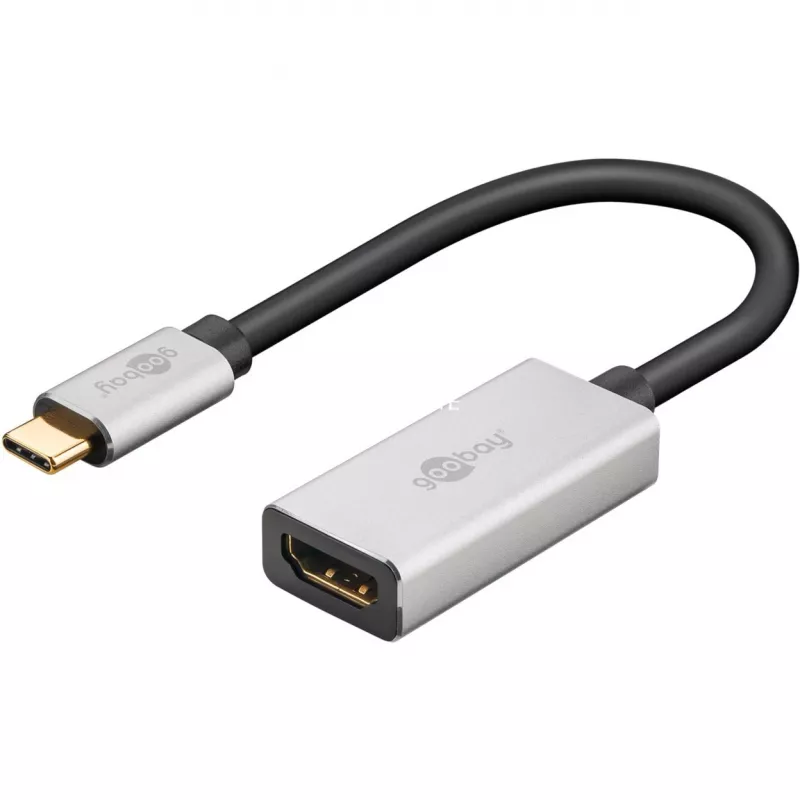 Wentronic 60194 Adattatore cavo video 0,15 m USB Type-C HDMI nero - argento (60194)