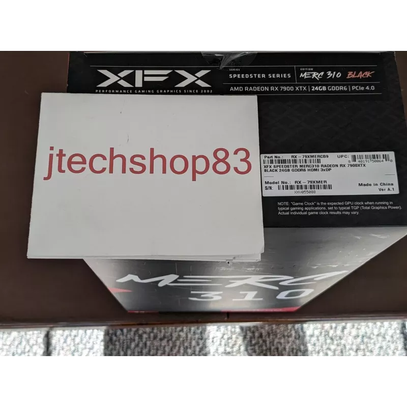 Scheda grafica XFX Radeon RX 7900 XTX 24 GB GDDR6, PCIe 4.0, 384-Bit, 355 W, 3 ventole