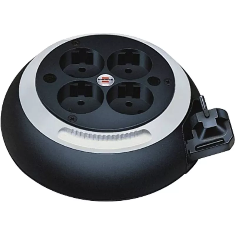 Comfort-Line mini avvolgicavo CL-S 4 prese (nero/bianco, 3 metri)