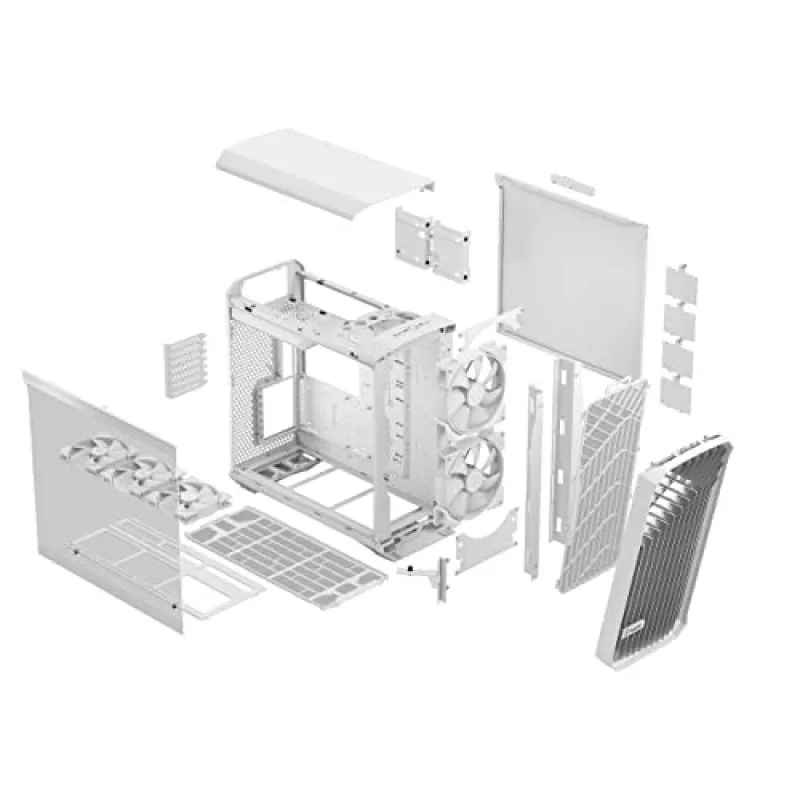 Case PC Fractal Design Torrent White – supporta ATX, EATX, microATX, ITX; 2 ventole frontali da 180 mm; alloggiamenti da 2,5