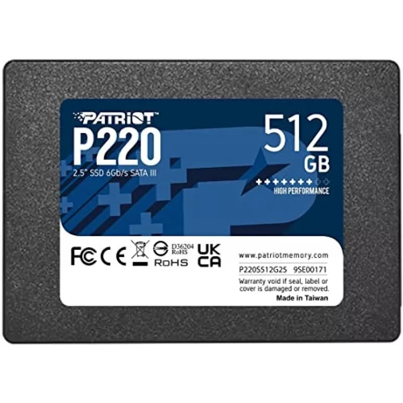 Patriot Memory P220 SSD da 512 GB, 2,5″, SATA III (P220S512G25)