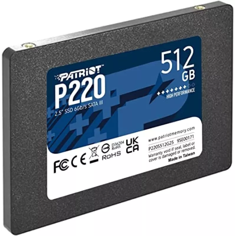 Patriot Memory P220 SSD da 512 GB, 2,5″, SATA III (P220S512G25)