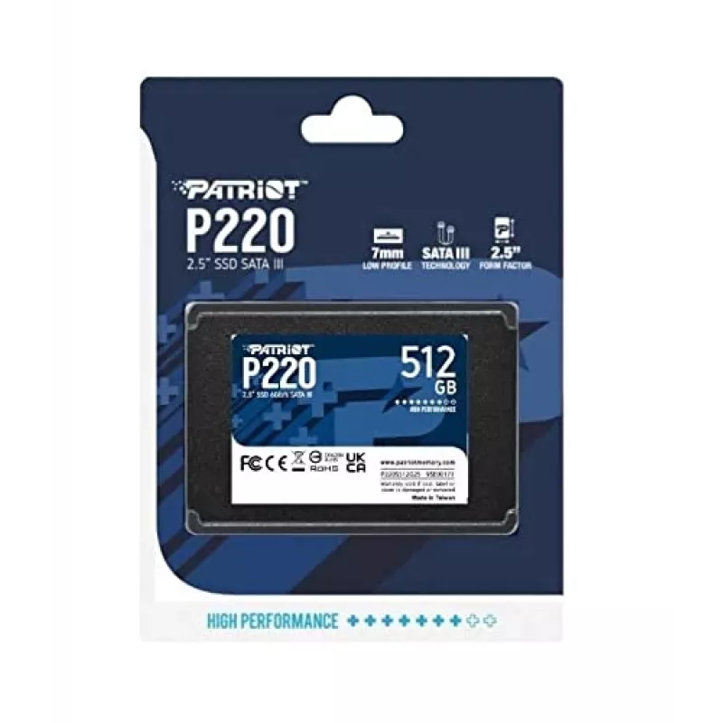 Patriot Memory P220 SSD da 512 GB, 2,5″, SATA III (P220S512G25)