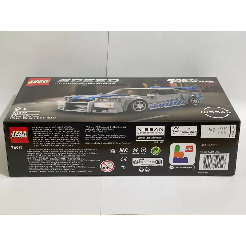 LEGO 76917 Speed Champions 2 Fast 2 Furious Nissan Skyline GT-R (R34) auto giocattolo