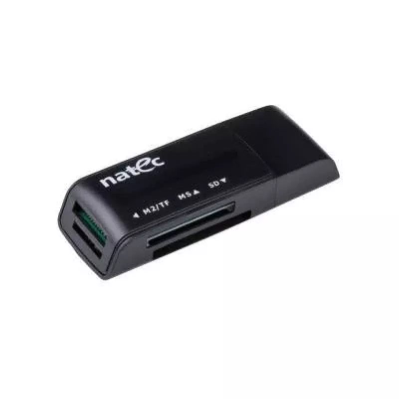 Natec MINI ANT 3 lettore di schede USB 2.0 (SD, SDHC, MMC, M2, microSD), nero (NCZ-0560)