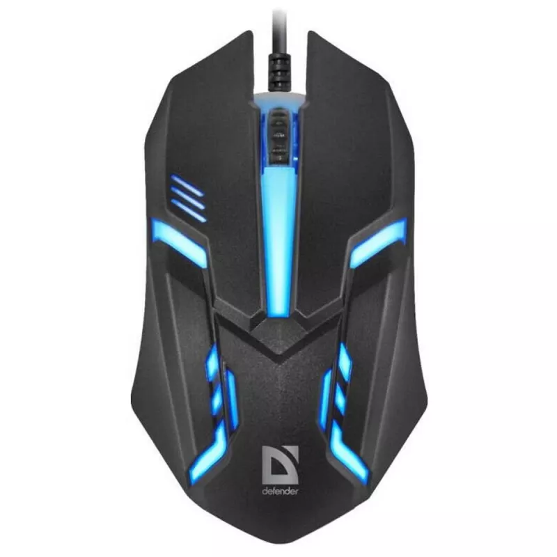 Mouse ottico con filo DEFENDER CYBER MB-560L — ambidestro, 1200 DPI, USB Type-A, 2 tasti, nero