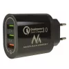 Caricabatterie da parete USB MACLEAN MCE479B — 3 porte USB, 18W di potenza totale, compatto