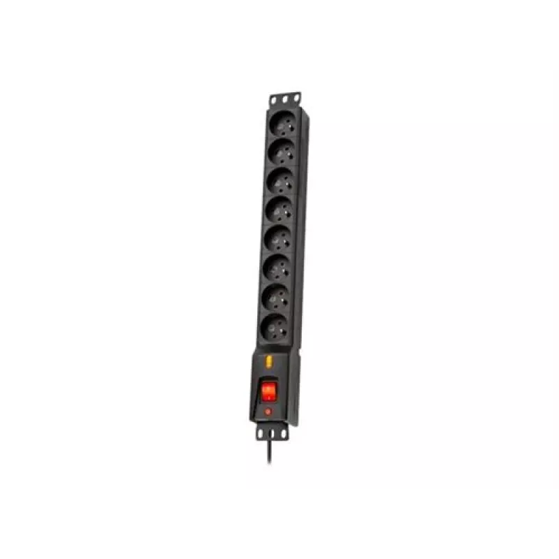 Ciabatta con protezione da sovratensione LXARM810, 8x 230V, 5m, nero
