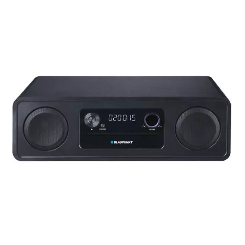 Blaupunkt MS20BK sistema micro Hi-Fi, Bluetooth, CD/CD-RW/MP3/WMA, radio FM, USB, AUX, orologio/sveglia, 120 W, nero