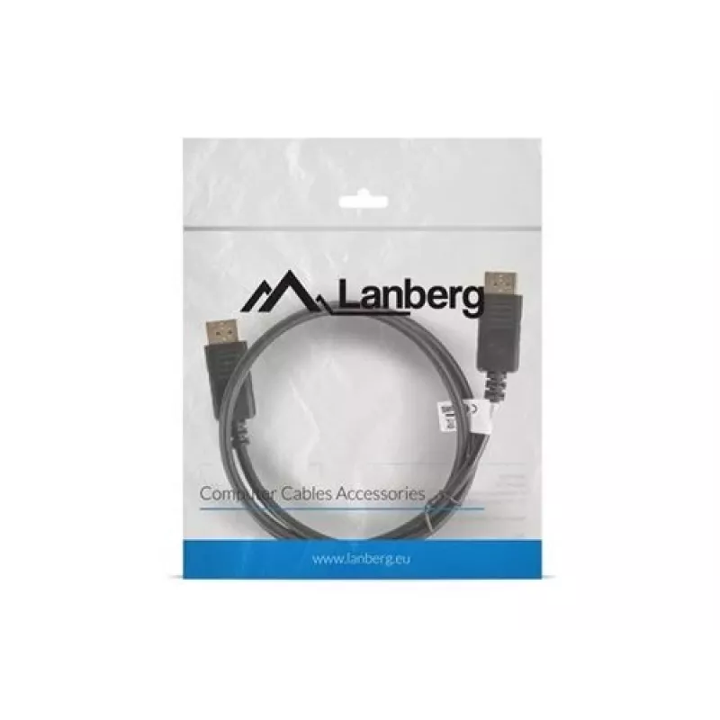 Lanberg cavo DisplayPort 19 Pin V1.2 4K, 1M | CA-DPDP-10CC-0010-BK | DisplayPort to DisplayPort