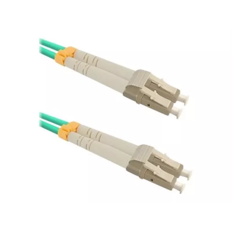 Qoltec - Cavo patch - LC/UPC Multimode (M) a LC/UPC Multimode (M) - 1 m - Fibra ottica - Duplex - 50/125 micrometri - OM3 - senza alogeni