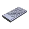 Case per SSD Unitek S1206A per 2 unità M.2 NVMe PCIe Gen3 x4, USB 3.2 Gen 2 (10 Gbit/s), alluminio, USB-C, incluso alimentatore
