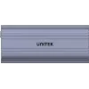 Case per SSD Unitek SolidForce Reefer grigio – M.2 NVMe PCIe, USB‑C 10 Gbit/s, alluminio, 1 unità